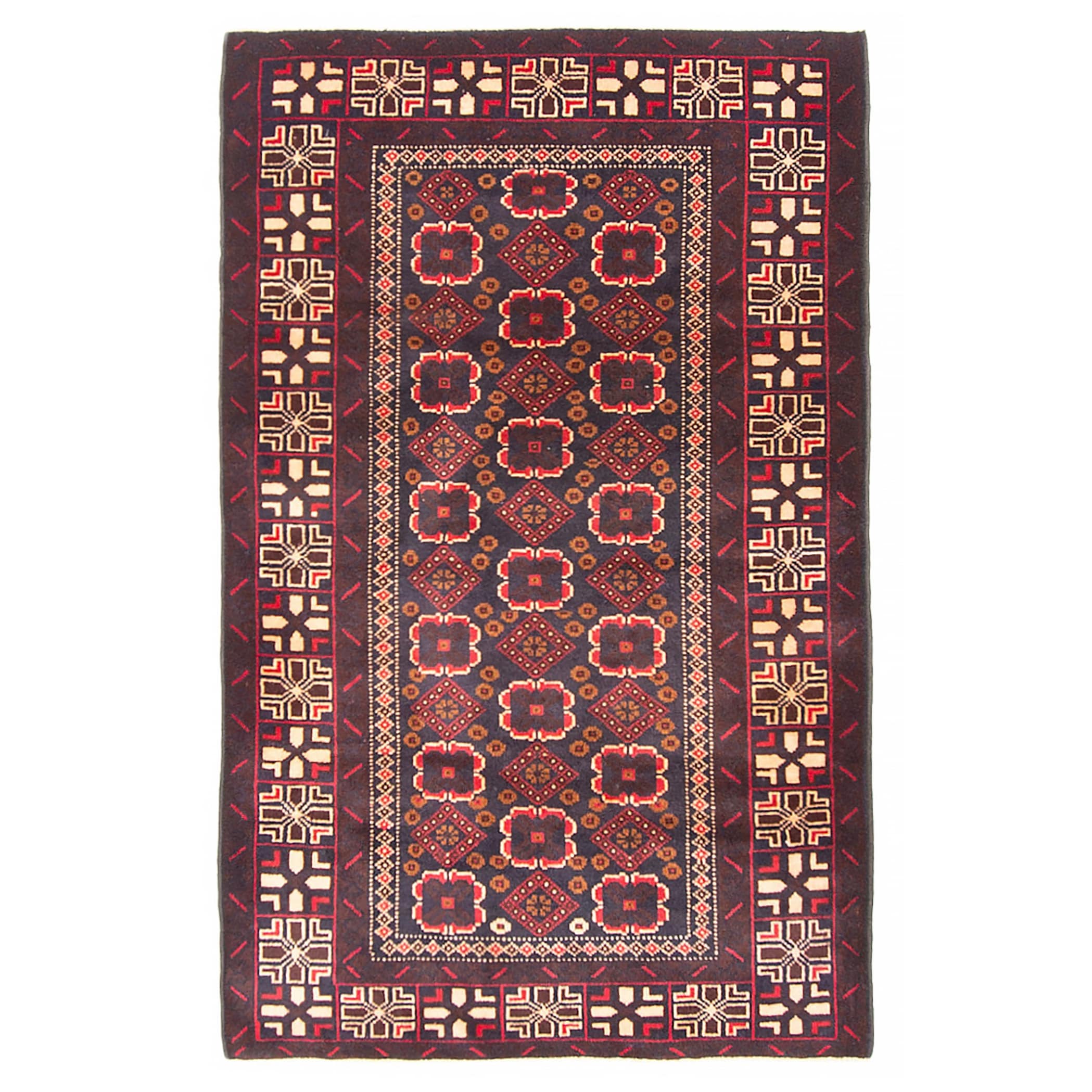 Teimani Black Rug 2'11" x 4'9" - 2'11 x 4'9