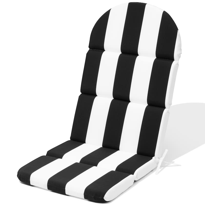 Outdoor Adirondack Chair Cushion Sunbrella / Fabric Patio Chair Pad - 1PC - Black&White