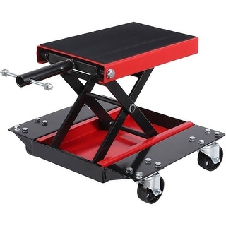 1100 lb Motorcycle Steel Scissor Lift Jack with Wide Deck - 1100