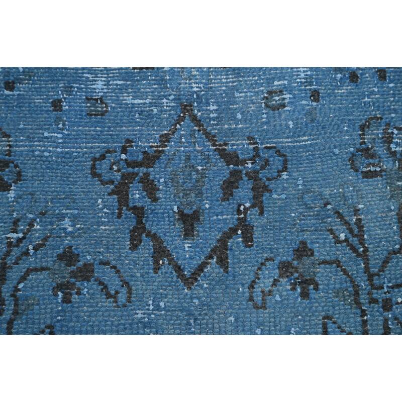 Over-Dye Floral Hamedan Persian Area Rug Wool Handmade Carpet - 6'8" x 9'6"