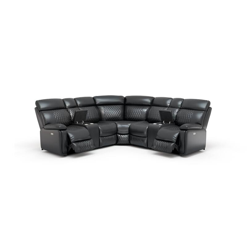 Infinity 3 Piece Transitional Faux Curved Living Room Reclining Sectional