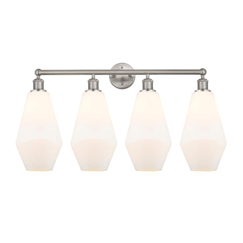 Innovations Lighting Cindyrella - 4 Light 34" Bath Vanity Light - Cased Matte White/Satin Nickel