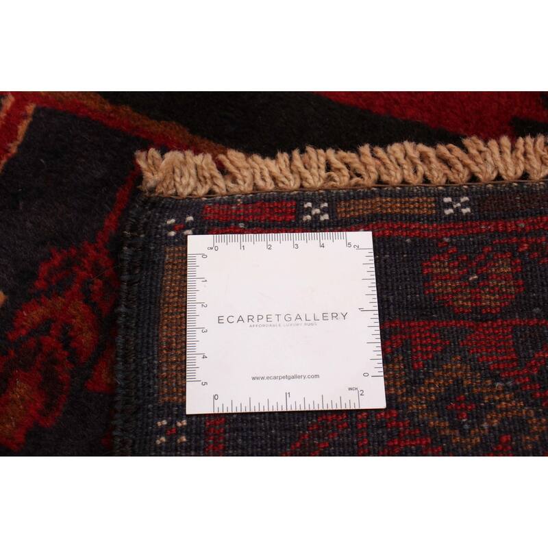 ECARPETGALLERY Hand-knotted Teimani Red Wool Rug - 4'4 x 12'10