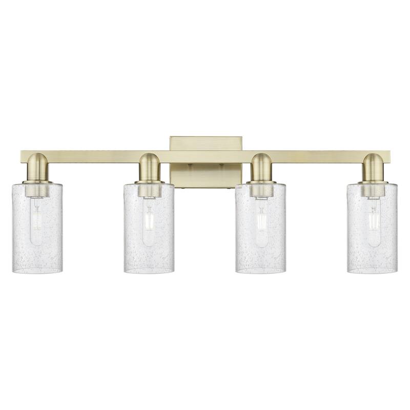 Innovations Lighting Endless Possibilities Arcadia - Clymer - 4 Light 31" Bath Vanity Light - Antique Brass/Seedy