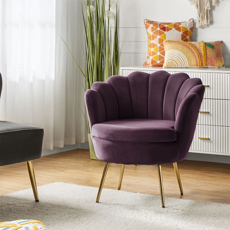 Xabier Cute Modern Upholstered Barrel Chair Accent Chair with Tufted Back by HULALA HOME