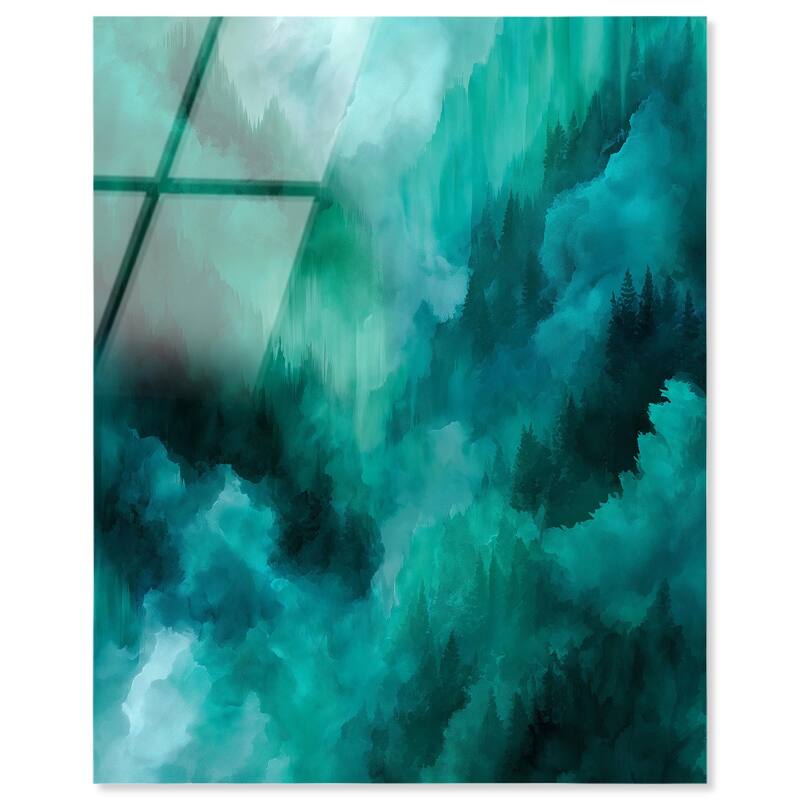 Textured Teal II Acrylic by Art Remedy, Ready to Hang - 30" x 36"