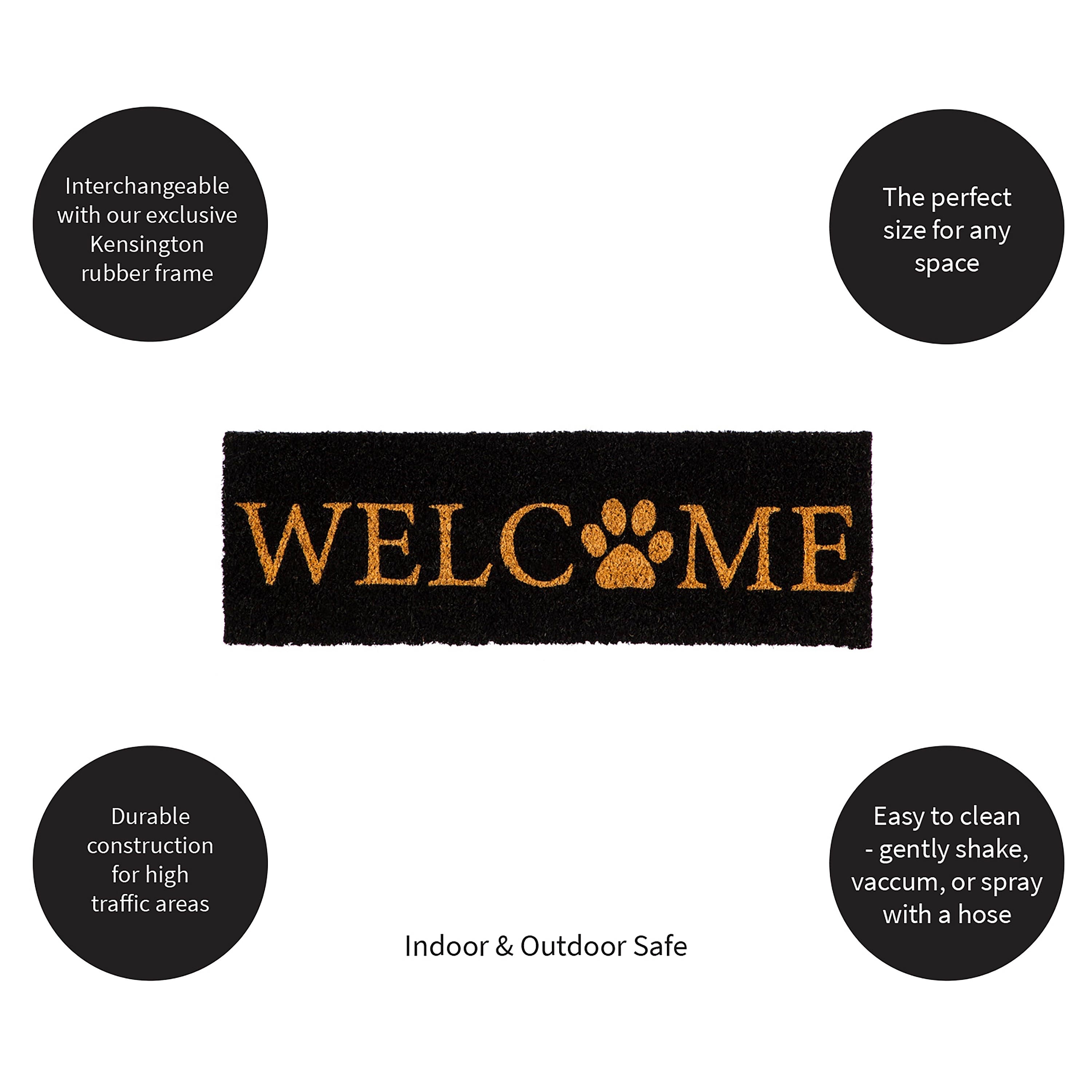 28 in. x 9 in. Paw Print Welcome Kensington Switch Mat