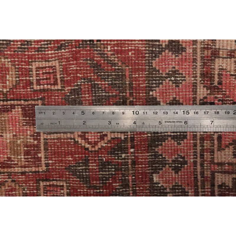 Hand Knotted Oriental 100% Wool Carpet Traditional Tribal Red Ardebil Area Rug - 10' 4'' X 4' 6''