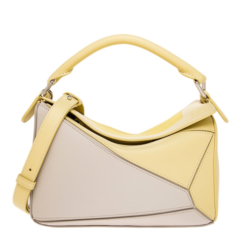 Loewe Small Puzzle Bag - Pale Grey + Yellow