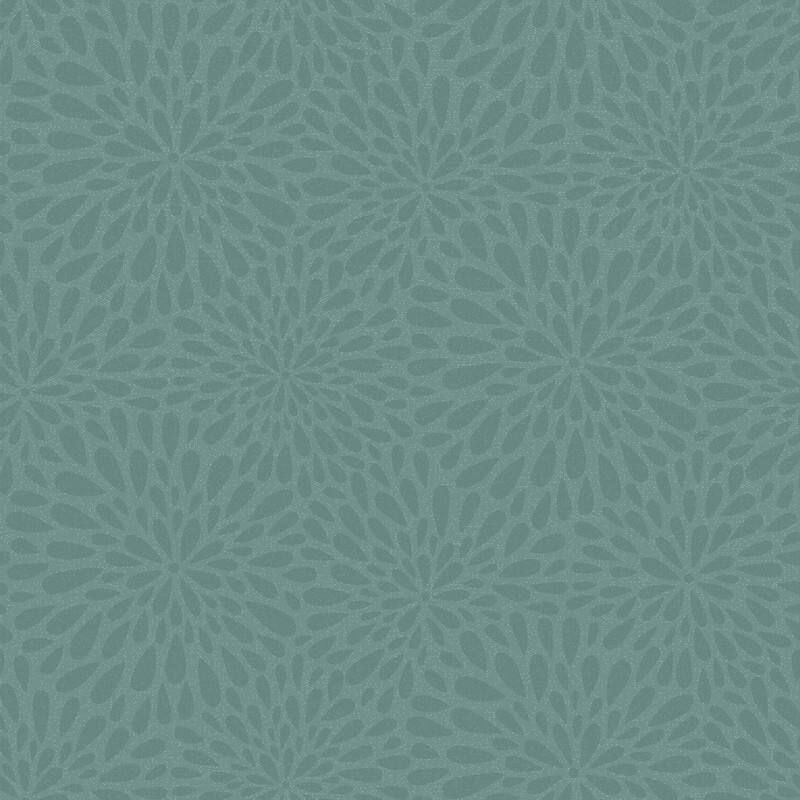Beacon House Calendula Teal Modern Floral Wallpaper - 20.5in x 396in x 0.025in