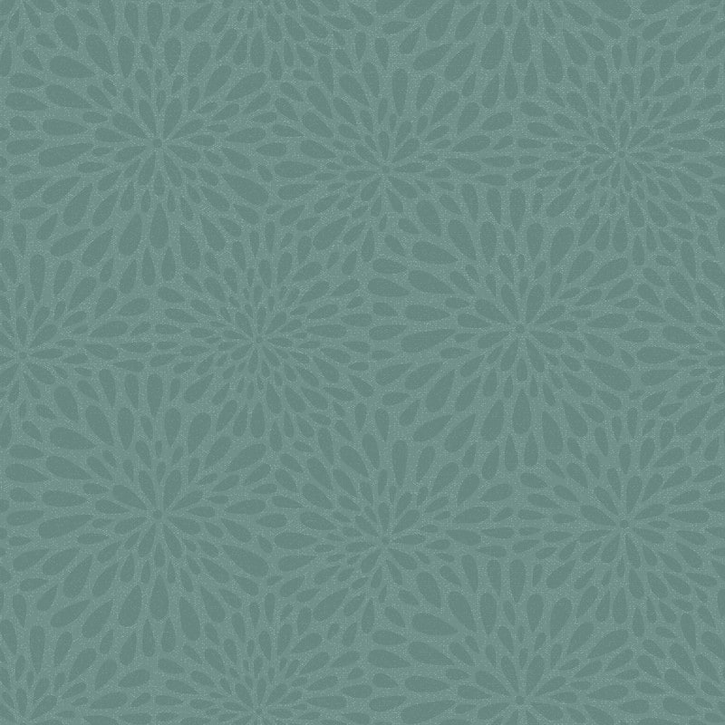Beacon House Calendula Teal Modern Floral Wallpaper - 20.5in x 396in x 0.025in