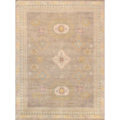 Pasargad Home Khotan Hand-Knotted Wool Area Rug, Camel