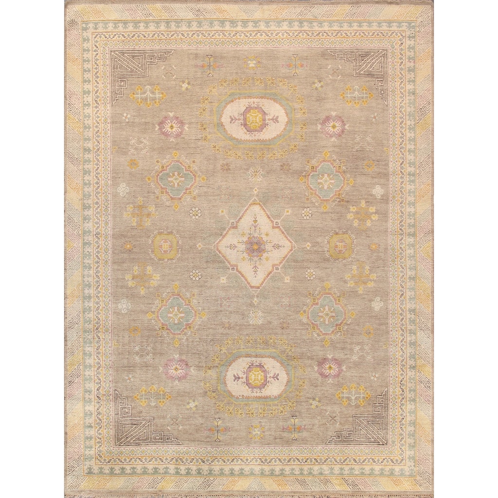 Pasargad Home Khotan Hand-Knotted Wool Area Rug, Camel