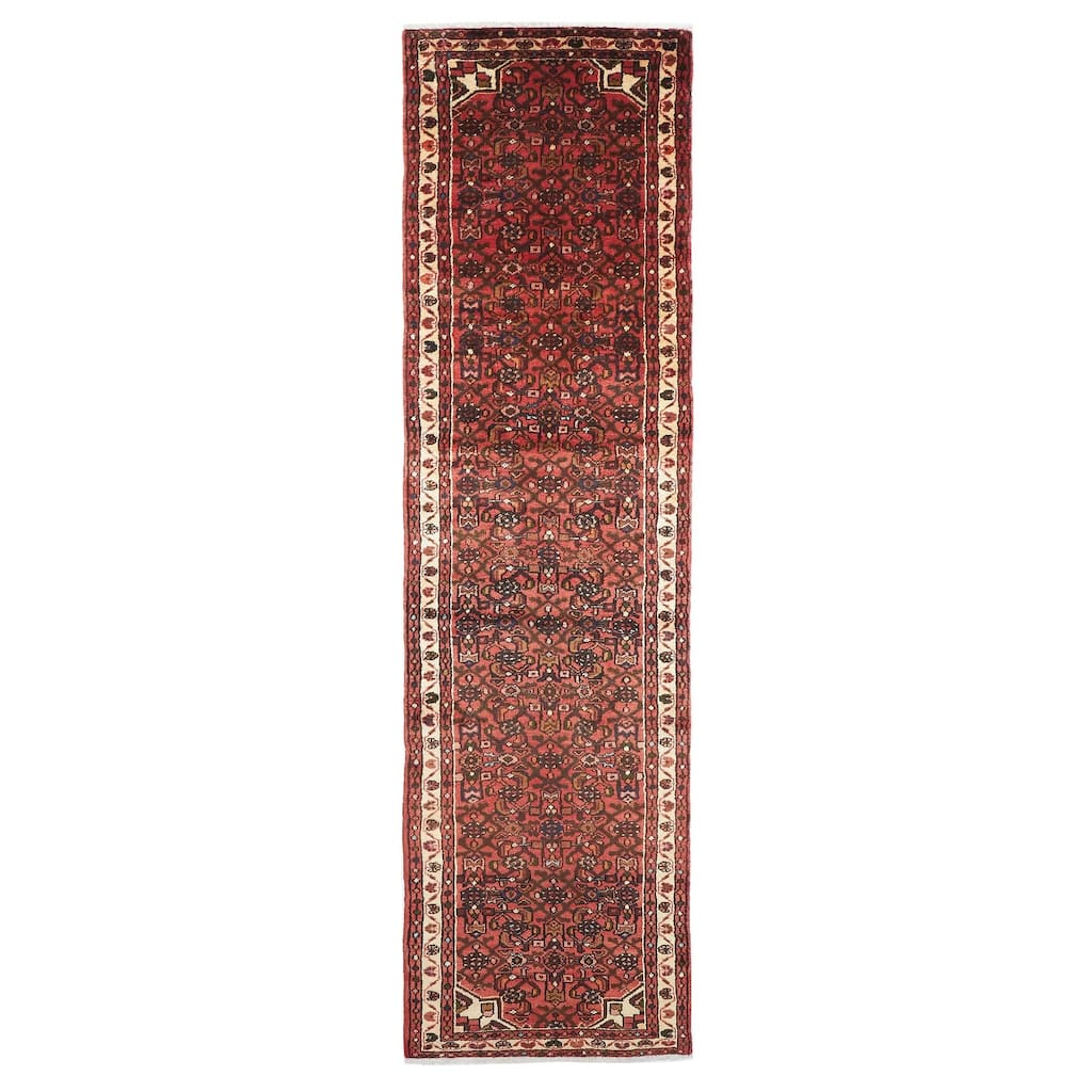 ECARPETGALLERY Hand-knotted Andelz Red Wool Rug - 2'10 x 11'1