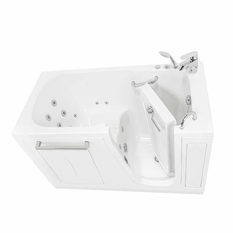 Ella Zen Acrylic Hydro Massage Walk in Tub 30"x60", 2 Piece Faucet