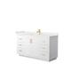 Option White, Gold Trim, White Quartz Top