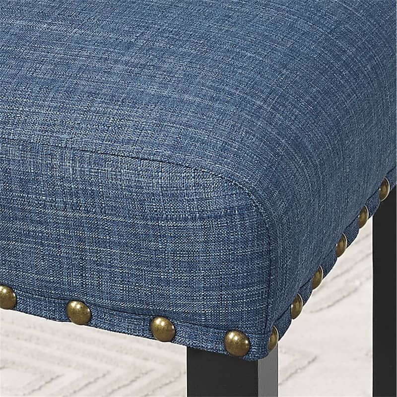 Fabric Dining Chairs with Nailhead Trim,Set of 2