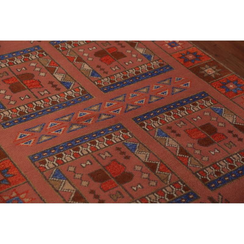 Tribal Kazak Indian Runner Rug Hand-Knotted Wool Carpet - 3'11"x 9'10"