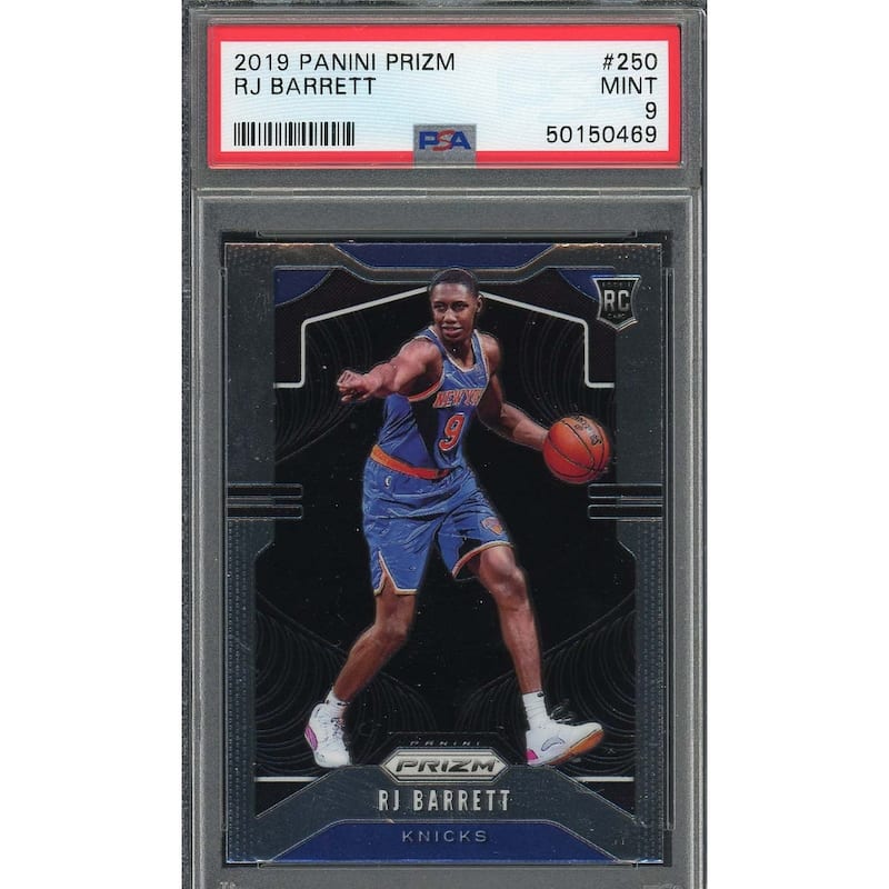 RJ Barrett 2019 Panini Prizm Basketball Rookie Card RC #250 Graded PSA 9 - 8'6" x 11'6"