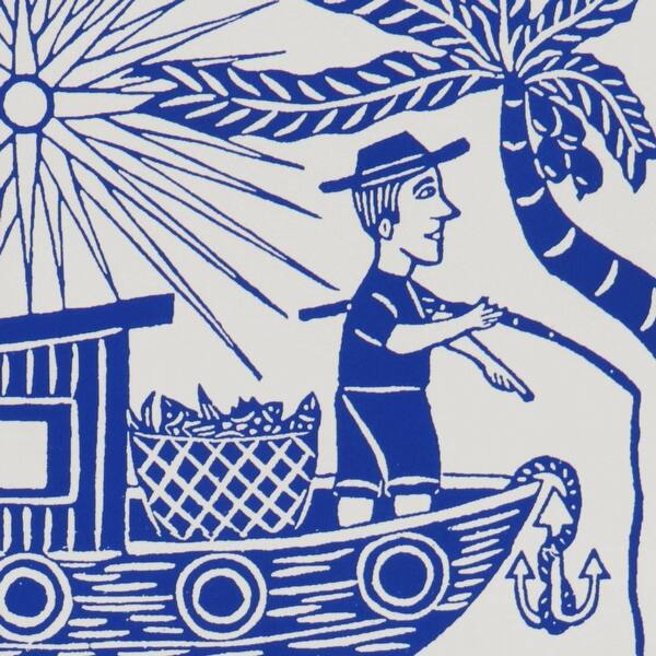 slide 1 of 2, NOVICA 'The Fisherman' - Multi-Color