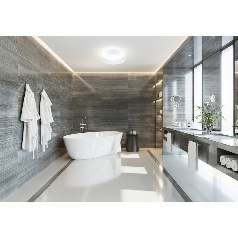EGLO Ester - Ceiling Light - White Finish - White Acrylic Shade