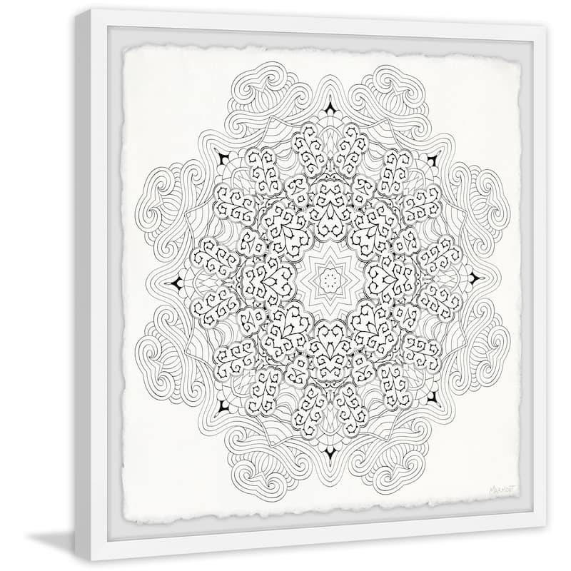 Mandala Hearts Framed Print