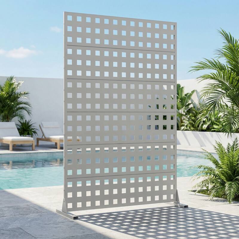 Outdoor Rectangle Privacy Screens Metal Screen Fence Panel