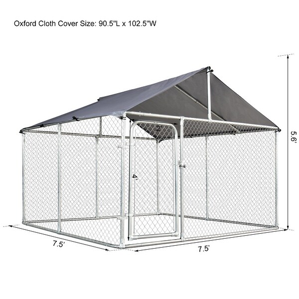 galvanized dog kennel