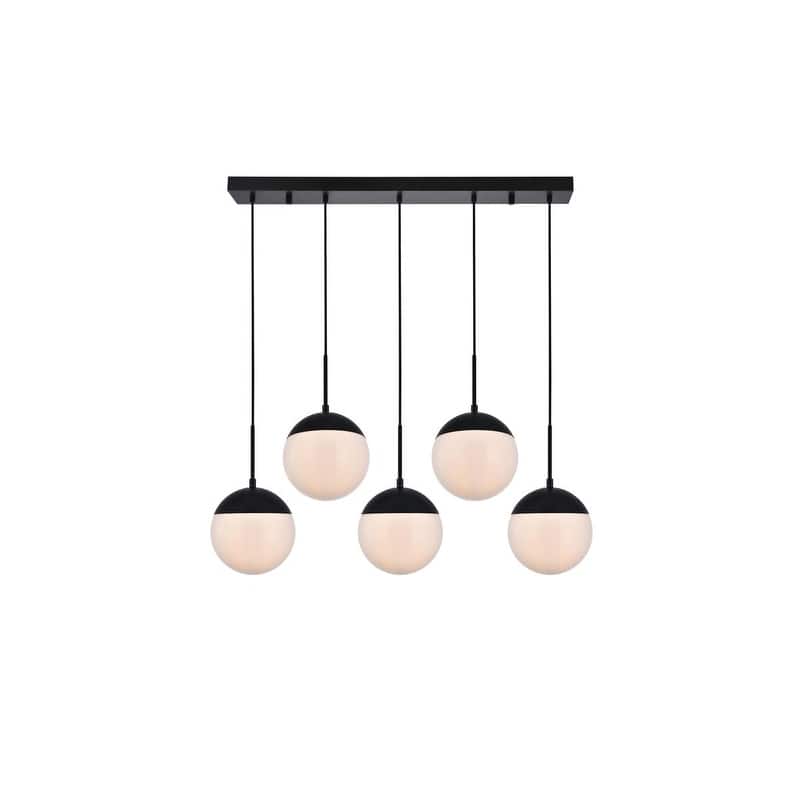 5-Light 42 inch Pendant with Frosted White Glass