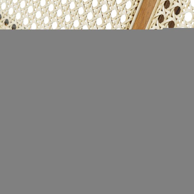 Queen/King Rubber Wood Platform Bed Frame with Headboard, Mid-Century Modern Solid Wood Bed in Natural Finish