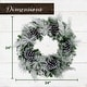preview thumbnail 2 of 3, Fraser Hill Farm 24-in. Christmas Snow Flocked Wreath, Pinecones