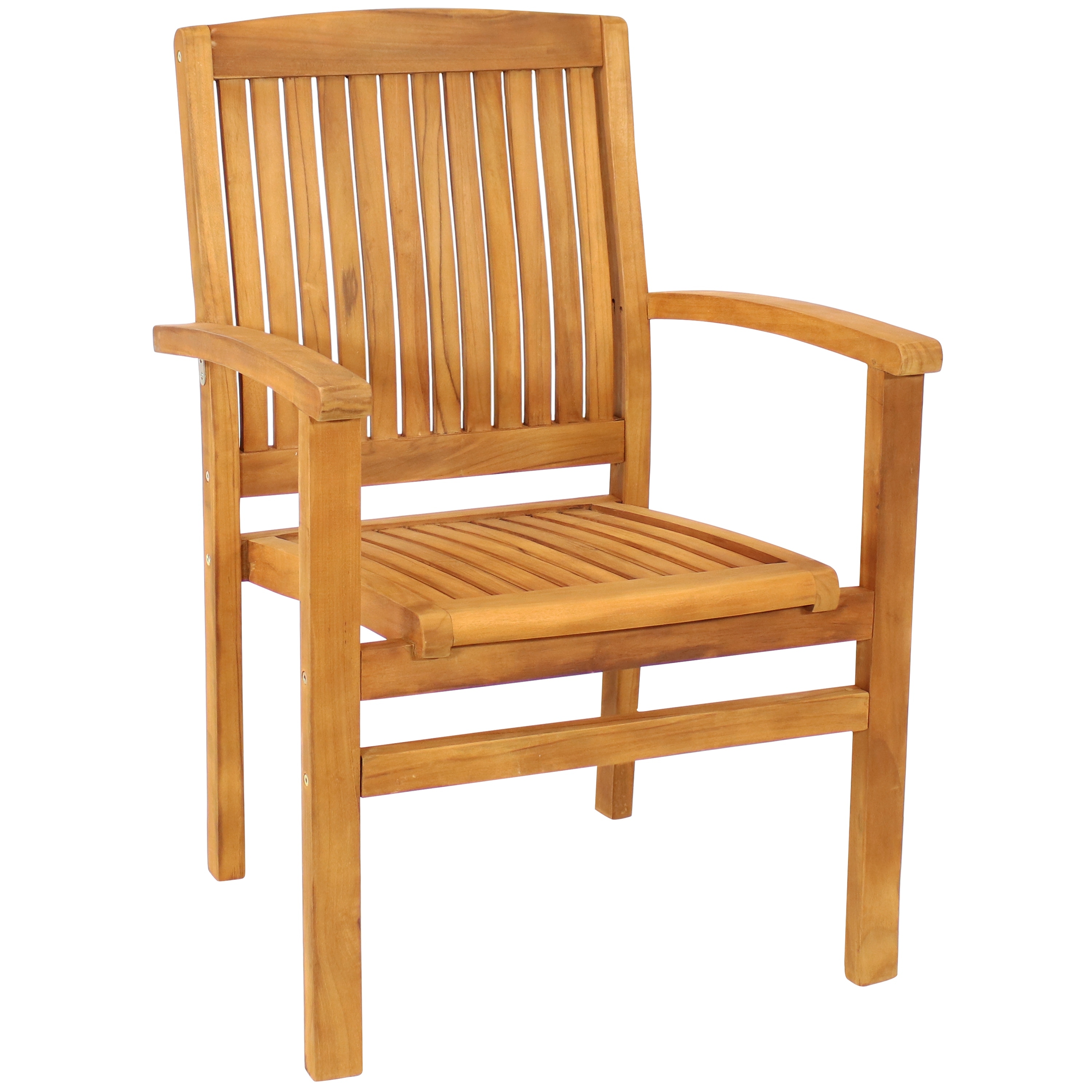 Teak stackable outdoor chairs on sale