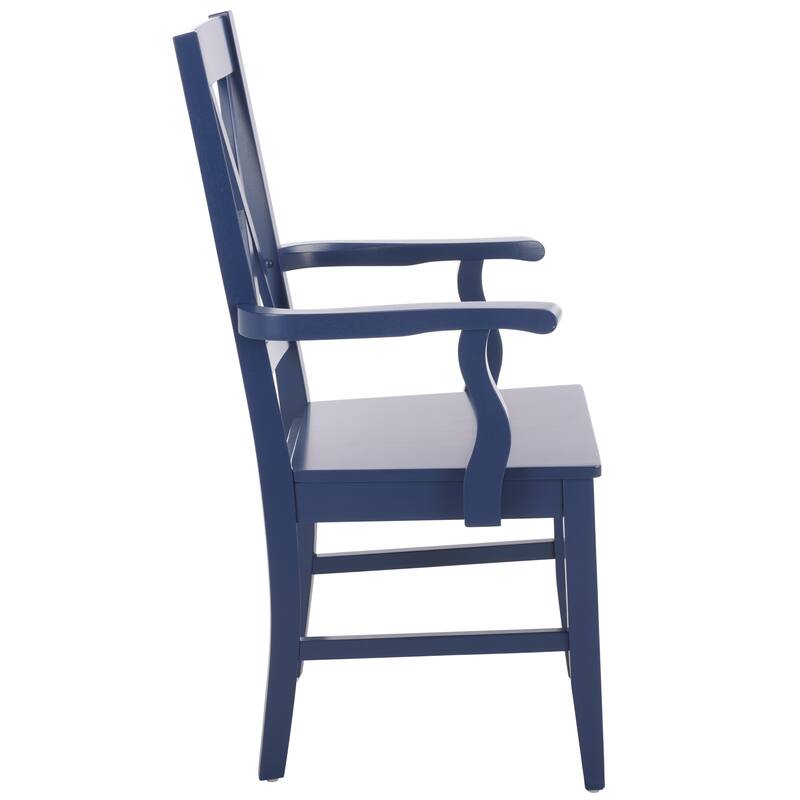 SAFAVIEH HOME Yelena Double X-Back Arm Chair - 18"W x 22"D x 39"H