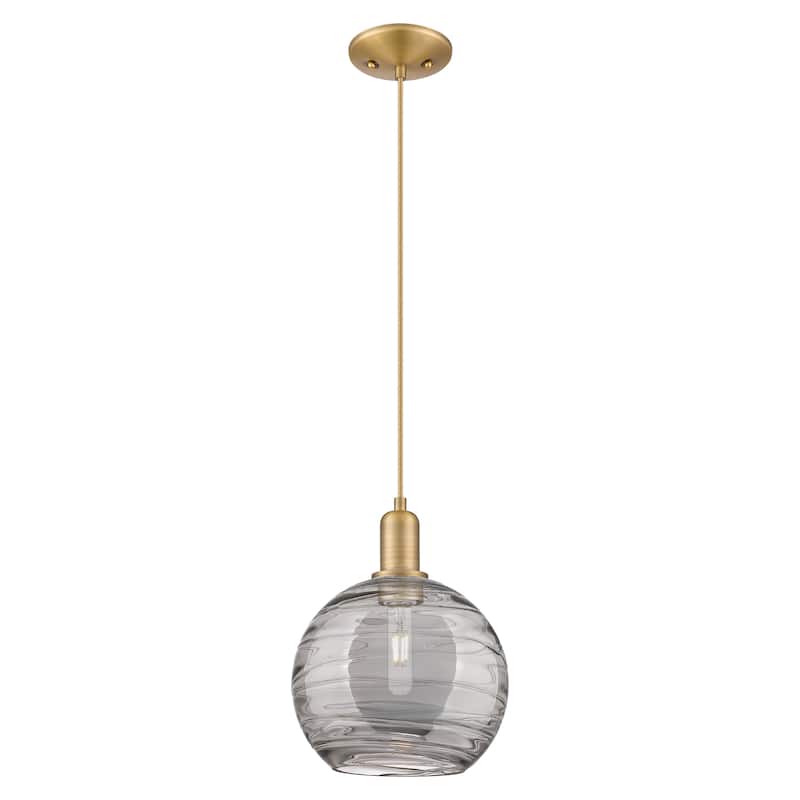 Innovations Lighting Endless Possibilities Arcadia - Athens Deco Swirl - 1 Light 10" Cord Hung Mini Pendant - Brushed Brass