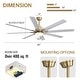 preview thumbnail 65 of 67, 52"/66" Inch Ceiling Fan with Light,APP and Remote Control, Low Profile,Smart Optional