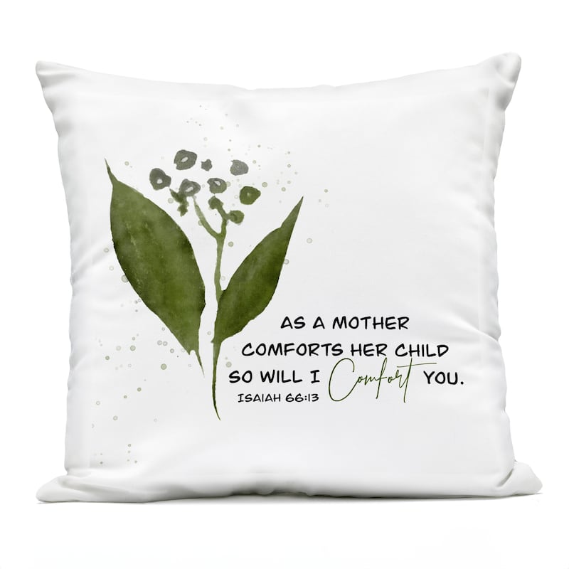 Stupell Proverb & Abstract Flower Printed Outdoor Throw Pillow Design by Amber Clarkson - Accent - Polyester - Green - Single