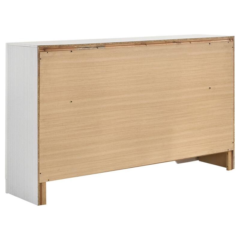 Miranda 4-Piece Storage Bedroom Set with Glittering Stripes