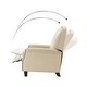 preview thumbnail 48 of 96, Gladis Modern Retro Genuine Leather Recliner with Nailhead Trim Set of 2 by HULALA HOME
