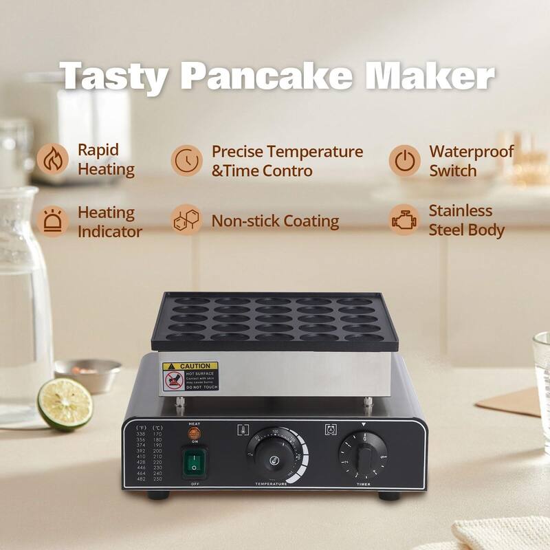 Mini Muffin Non-Stick Maker, with 50-300°C Temperature and Time Control