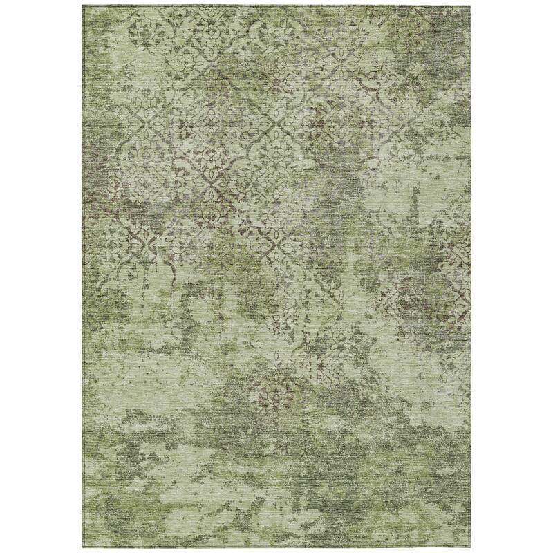 HomeRoots Floral Transitional Rectangle Outdoor Rug