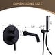preview thumbnail 43 of 41, Solid Brass 2 Handle Wall Mounted Roman Tub Faucet With Handheld Shower