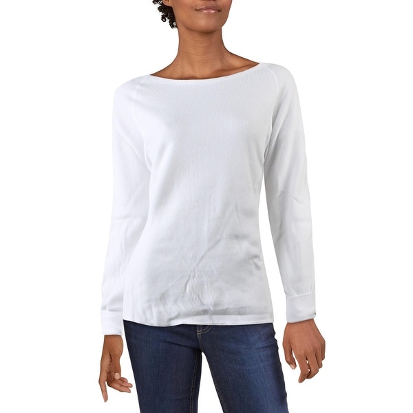 long sleeve white thermal top