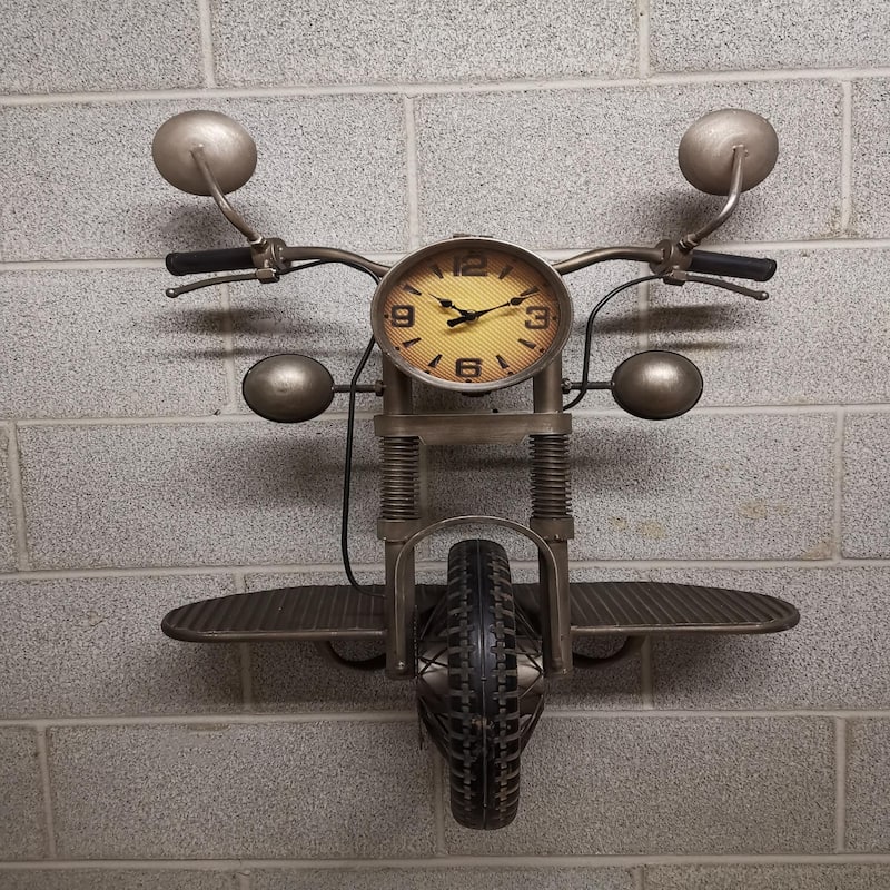 Metal Motorcycle Wall Clock - 21*24*8