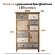 preview thumbnail 6 of 4, Vintage Tall Wooden Accent Cabinet with 6 Drawers and 2 Doors, Rustic Multicolor Carved Storage Chest for Living Room