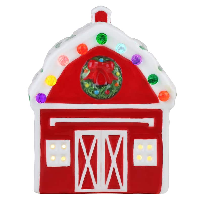 5" Nostalgic Ceramic Village Barn