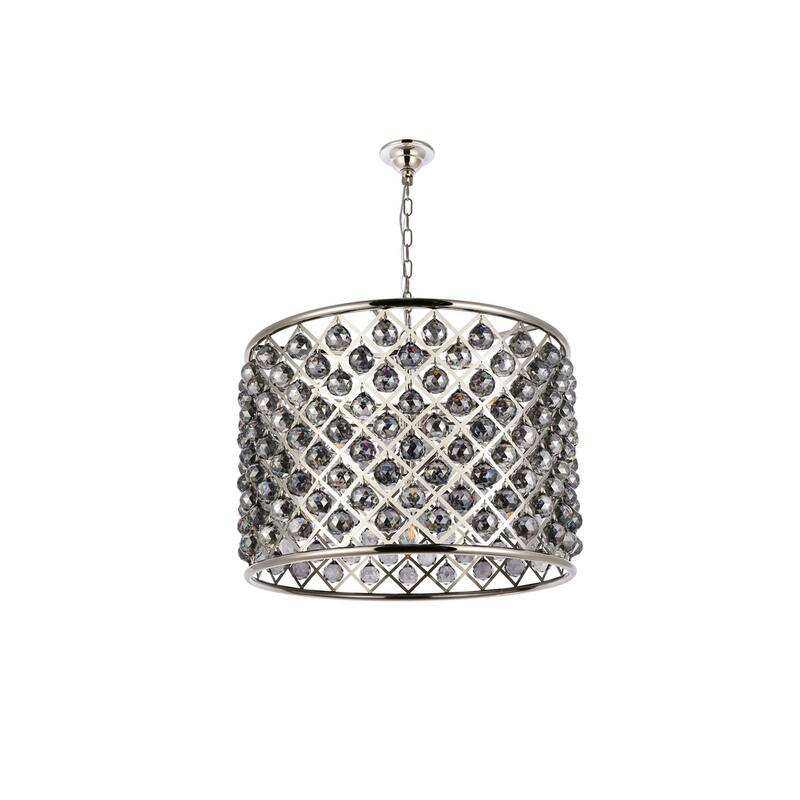 Royce Edge 8-Light Polished Nickel Chandelier