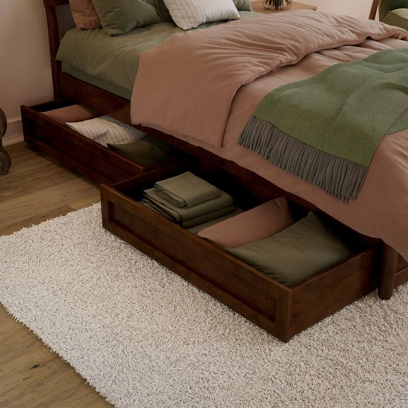 Norla Wood Platform Bed with Storage Drawers