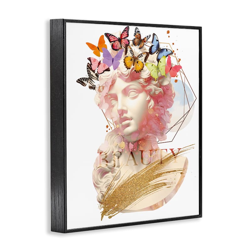 Stupell Beauty Statue Portrait Framed Giclee Art Design By Susan Arnot