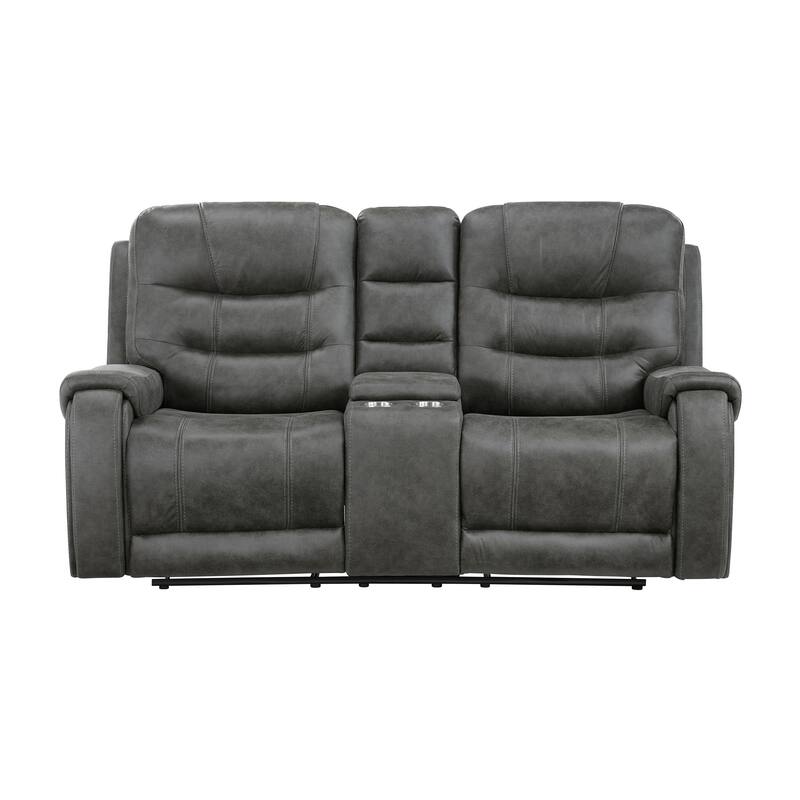 Fremont & Park Gerald 2-Piece Microfiber Manual Reclining Sofa Set - Tab Pull Motion