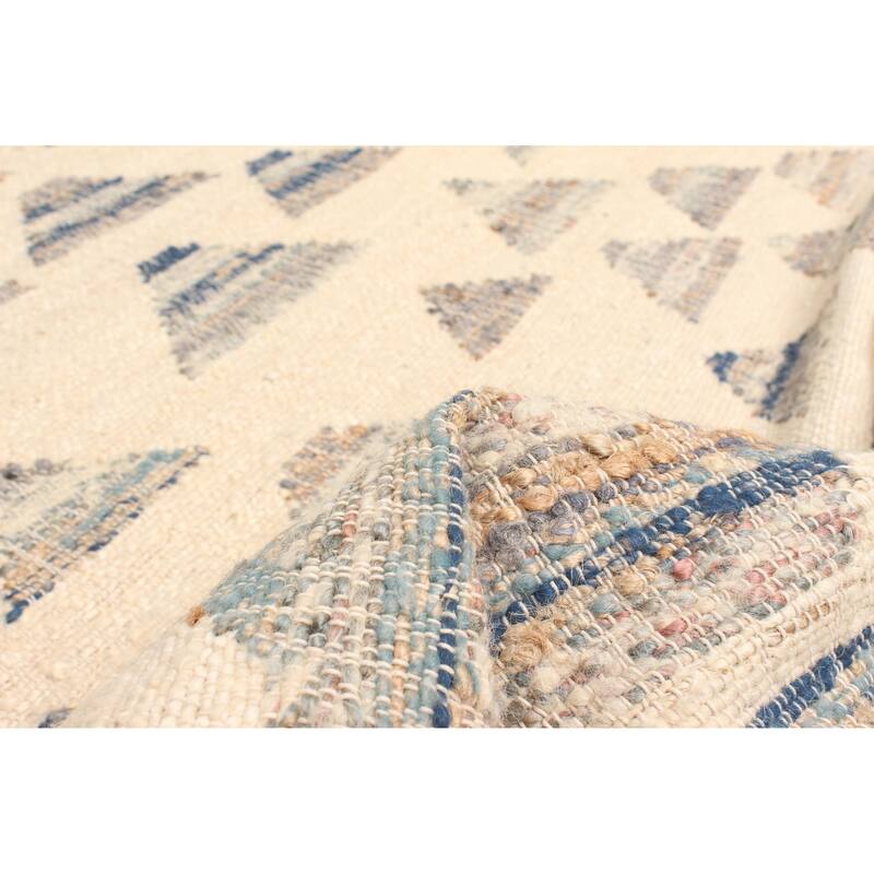 ECARPETGALLERY Flat-Weave Palas Denizli Cream Jute Kilim - 5'9 x 7'6